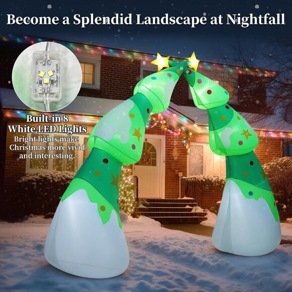 ⚡8.2FT Christmas Inflatables with Built-in LED Light Yard Outdoor Decorations - Picture 3 of 13